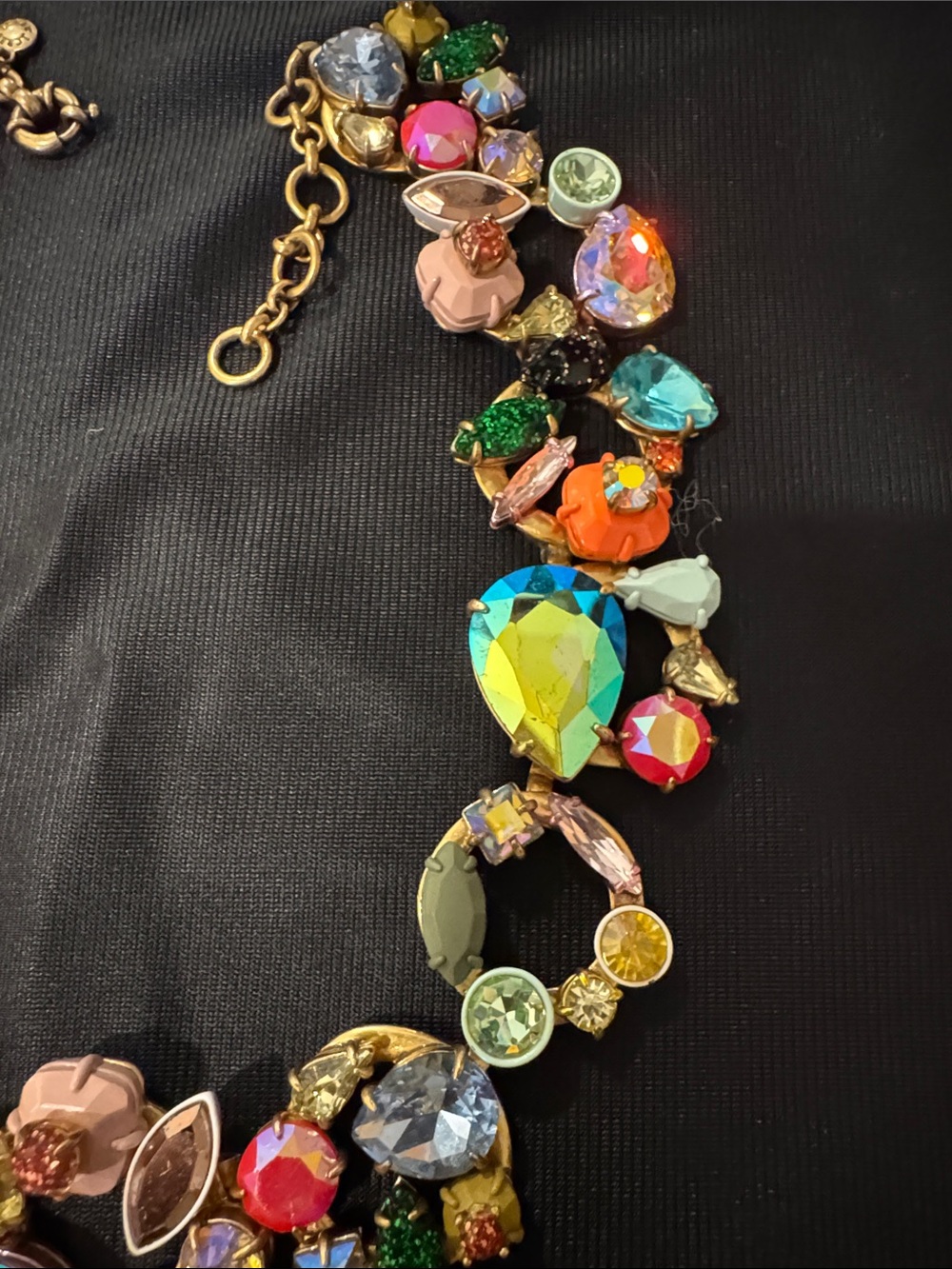 J. Crew Multicolor Crystal Floral Statement Necklace - Picture 4 of 4